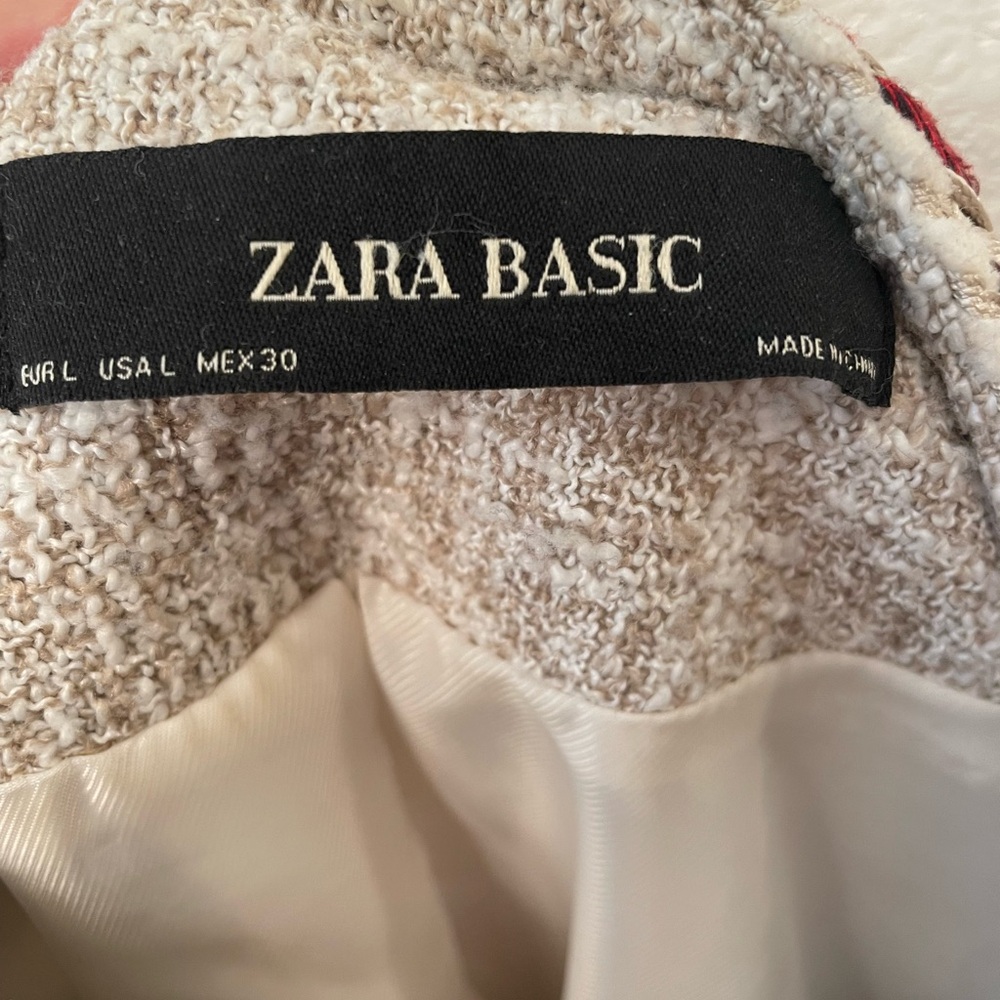 ZARA BLAZER GOLD BUTTONS POCKETS JACKET COAT TWEED BOUCLE - size L - Picture 3 of 9